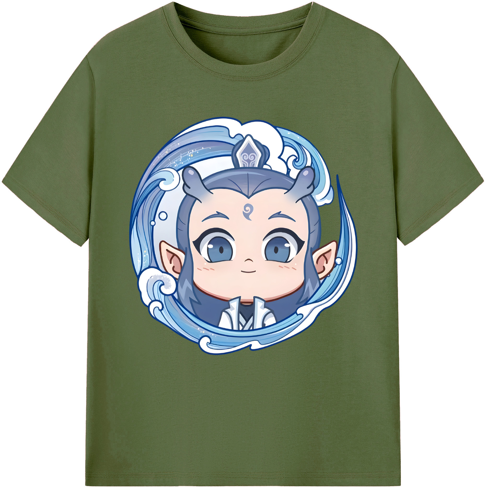（画像用） Ne Zha 2 ナタ 魔童の大暴れ 綿100％半袖Tシャツ（フロントプリント）